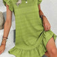 Plus Size Ruffle Hen Cap Sleeve Mini Dress - GiFTiFY