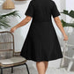 Plus Size Round Neck Openwork Dress - GiFTiFY