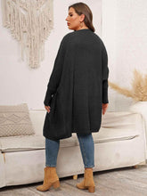 Plus Size Open Front Cardigan With Pockets - GiFTiFY