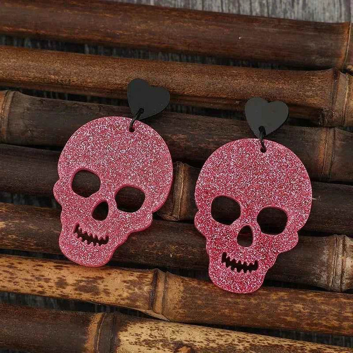 Acrylic Skeleton & Heart Earrings - GiFTiFY