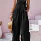 Plus Size Square Neck Wide Leg Overalls