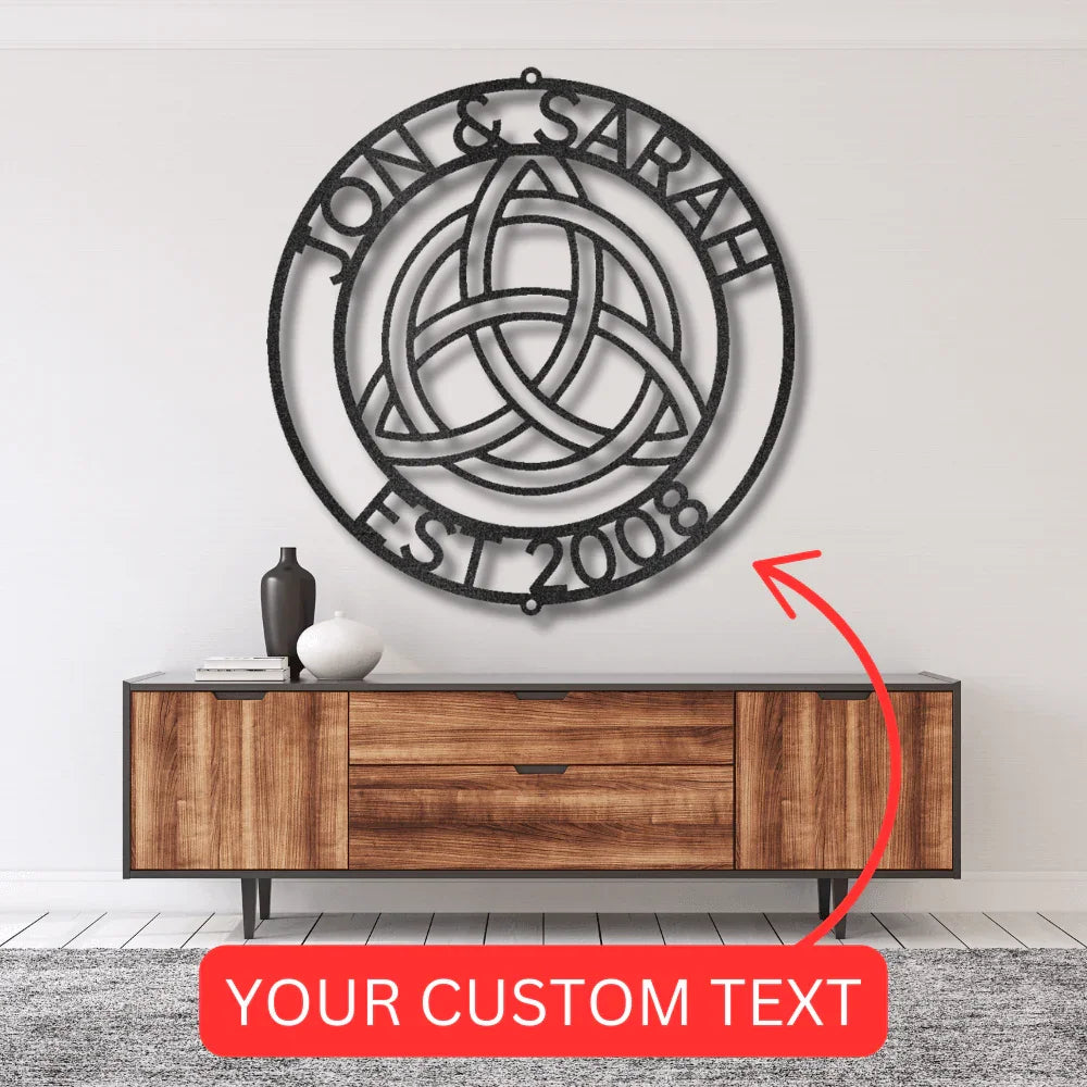 Celtic Knot Ring Personalized Gifts - Custom Metal Sign - GiFTiFY