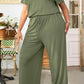 Plus Size Drawstring Waist Short Sleeve Jumpsuit - GiFTiFY