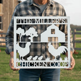 Chicken Coop Personalized Gifts - Custom Metal Sign - GiFTiFY