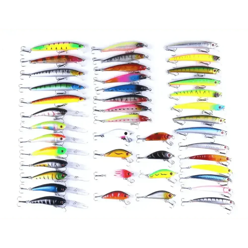 Colorful Fishing Lures Portable Fishing Gear Set fishing gear set plastic bait by CJDropshipping