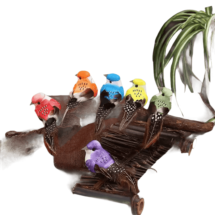 Colorful Artificial Birds Figurines Foam Animal Simulation - GiFTiFY