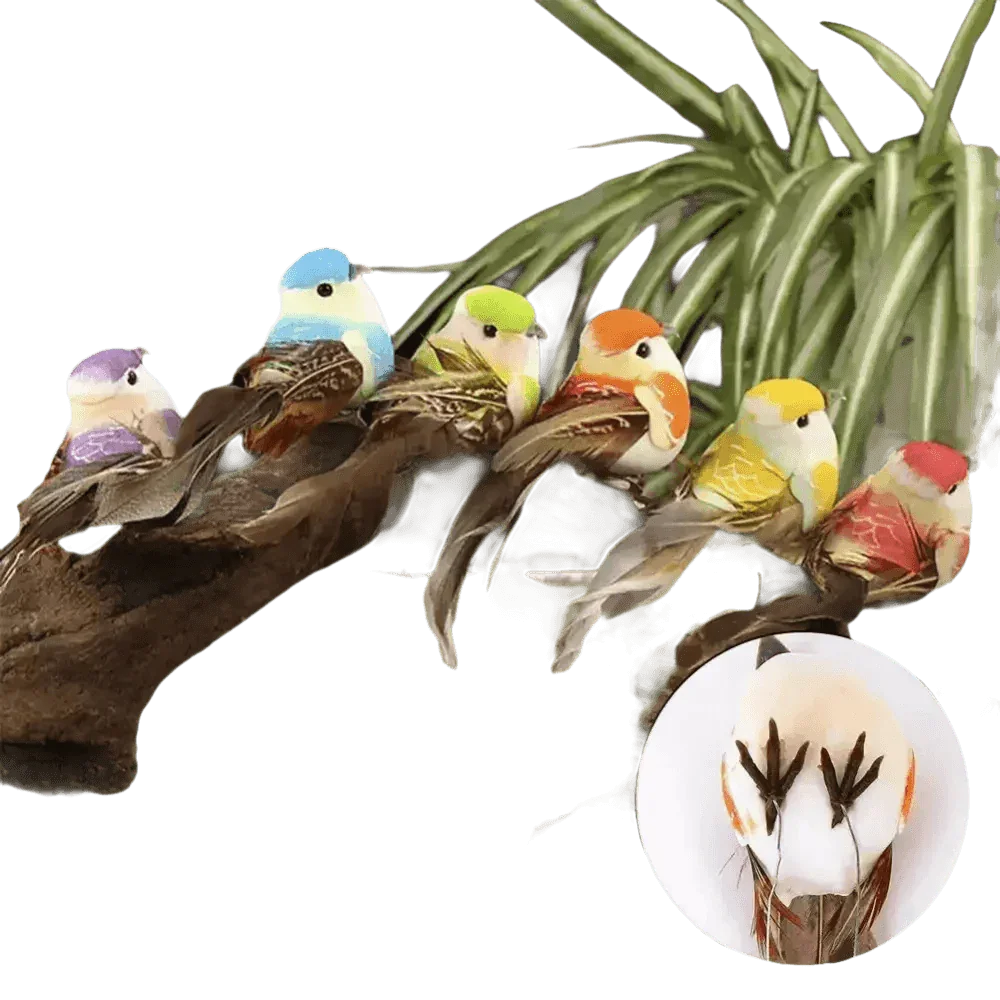 Colorful Artificial Birds Figurines Foam Animal Simulation fake birds by Hardware And Tools Store