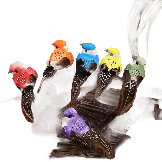 Colorful Artificial Birds Figurines Foam Animal Simulation - GiFTiFY