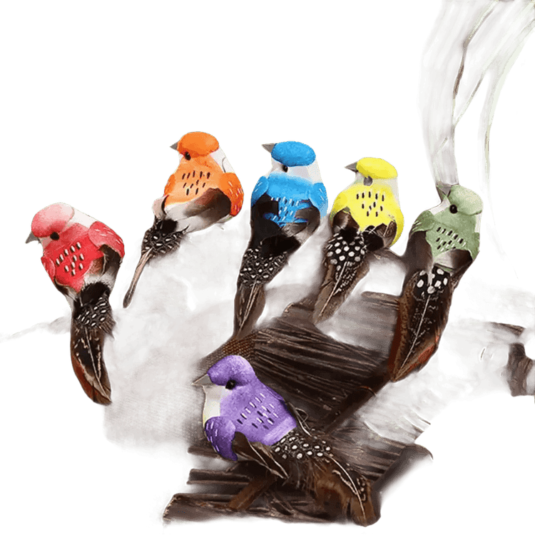 Colorful Artificial Birds Figurines Foam Animal Simulation fake birds by Hardware And Tools Store