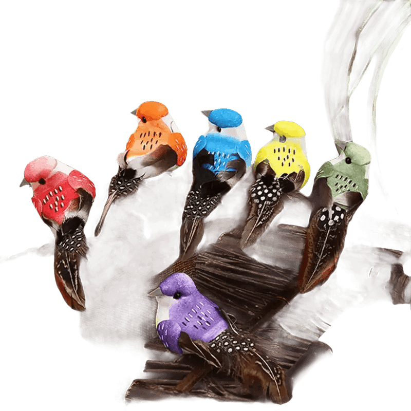 Colorful Artificial Birds Figurines Foam Animal Simulation fake birds by Hardware And Tools Store