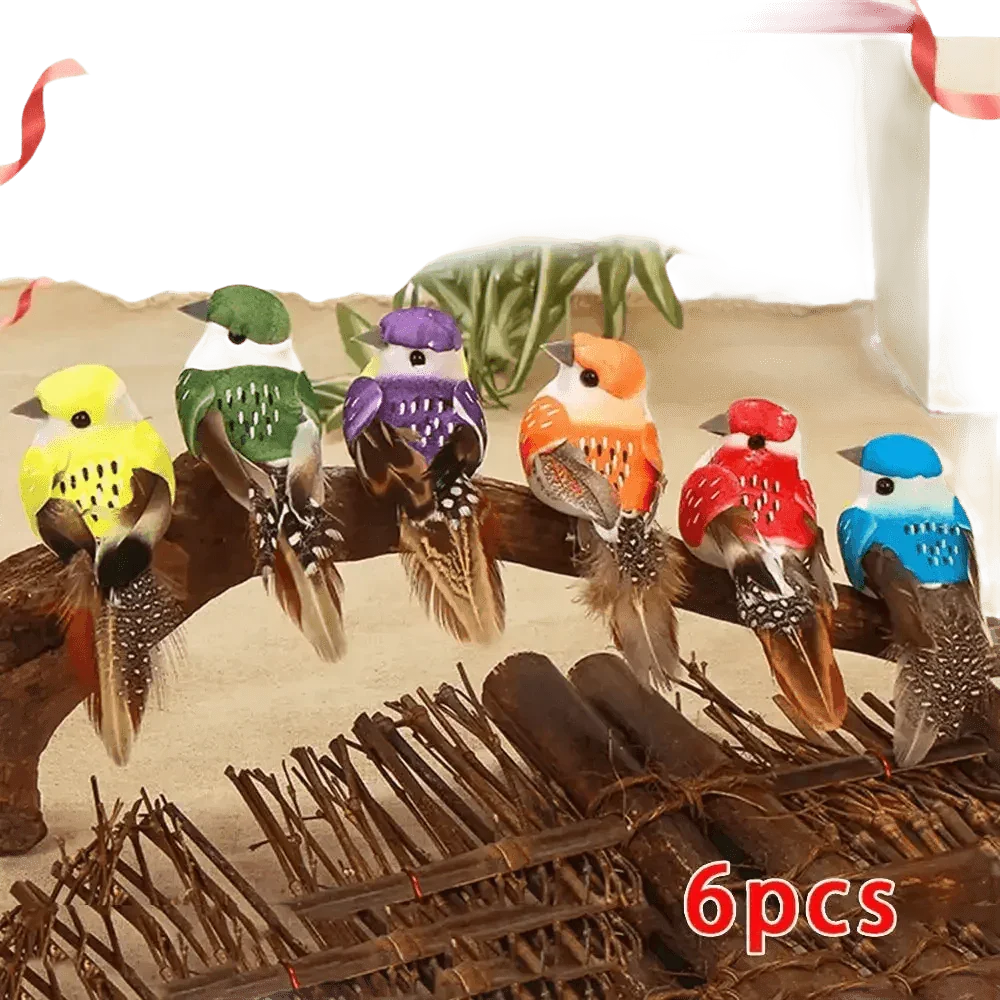 Colorful Artificial Birds Figurines Foam Animal Simulation fake birds by Hardware And Tools Store