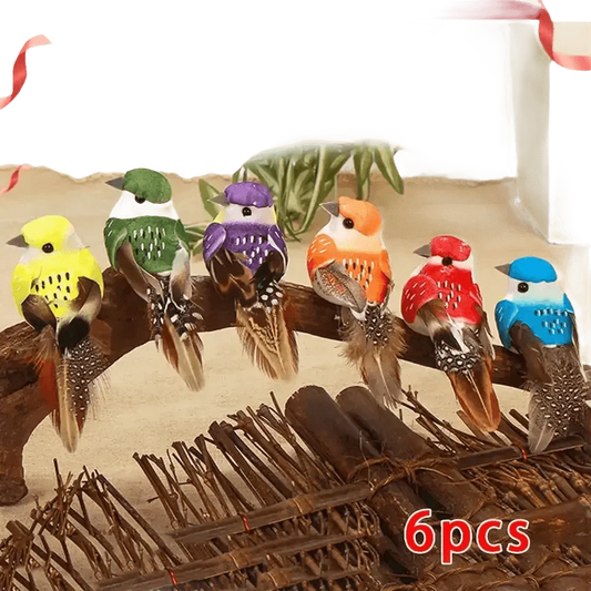 Colorful Artificial Birds Figurines Foam Animal Simulation - GiFTiFY