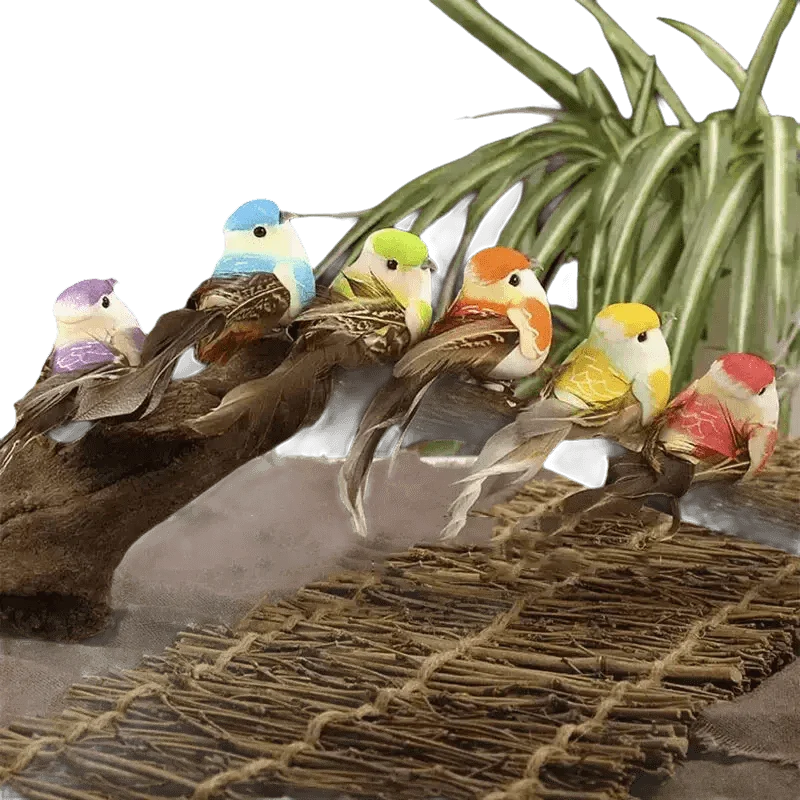 Colorful Artificial Birds Figurines Foam Animal Simulation fake birds by Hardware And Tools Store