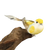 Yellow and white decorative bird.