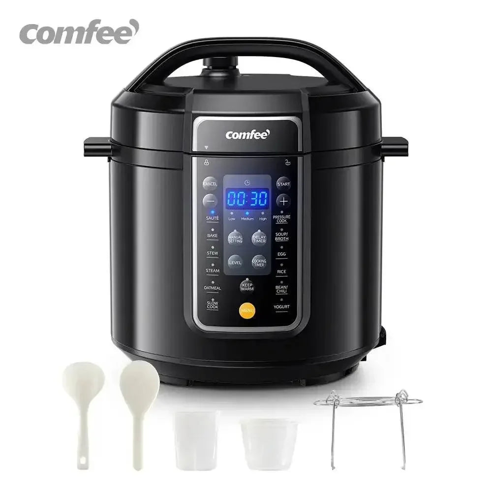 COMFEE’ 6 Quart 9-in-1 Electric Pressure Cooker 13 Presets Instant Multi Cooker Olla de Presion Slow Rice Cooker Non-Stick Pot - GiFTiFY