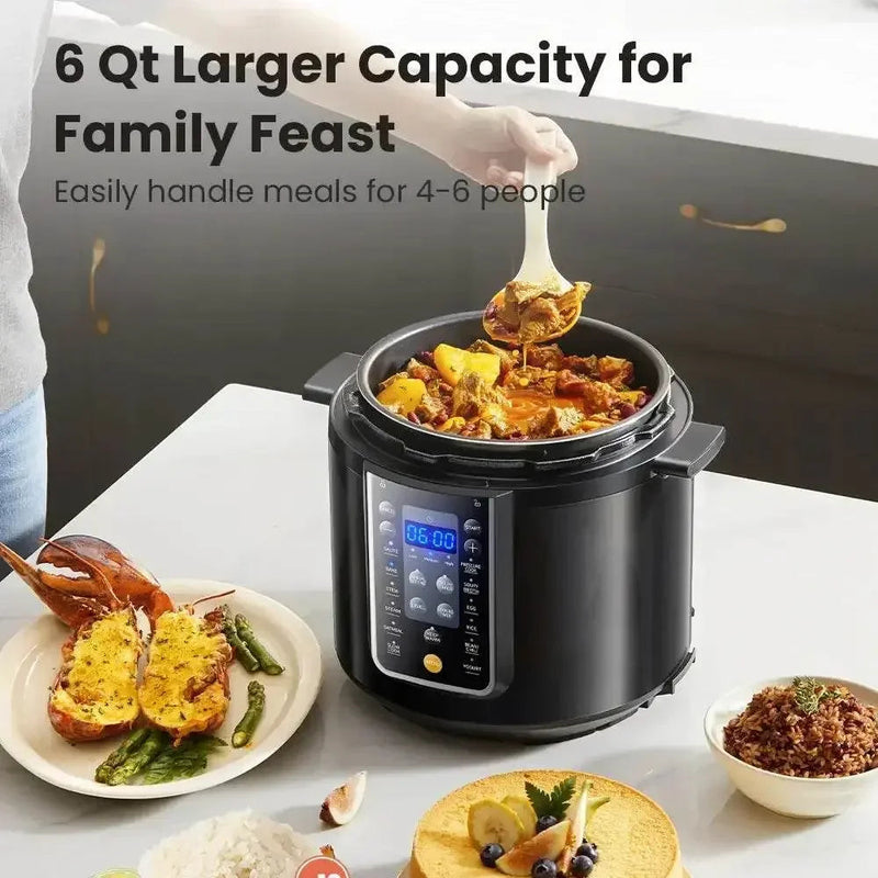 COMFEE’ 6 Quart 9-in-1 Electric Pressure Cooker 13 Presets Instant Multi Cooker Olla de Presion Slow Rice Cooker Non-Stick Pot Electric Pressure Cooker by Dropshee