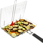 Folding Stainless Steel BBQ Grill Basket - GiFTiFY