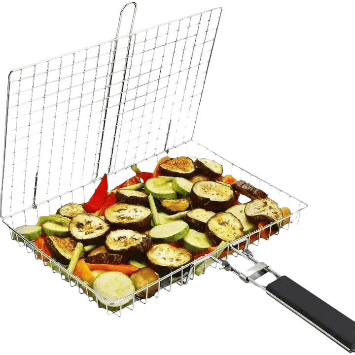 Folding Stainless Steel BBQ Grill Basket - GiFTiFY