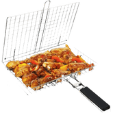 Folding Stainless Steel BBQ Grill Basket - GiFTiFY