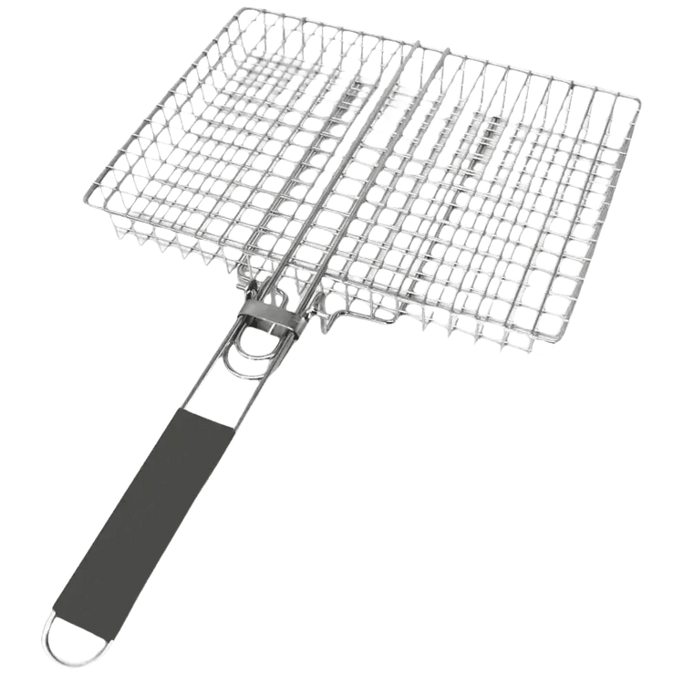 Folding Stainless Steel BBQ Grill Basket - GiFTiFY