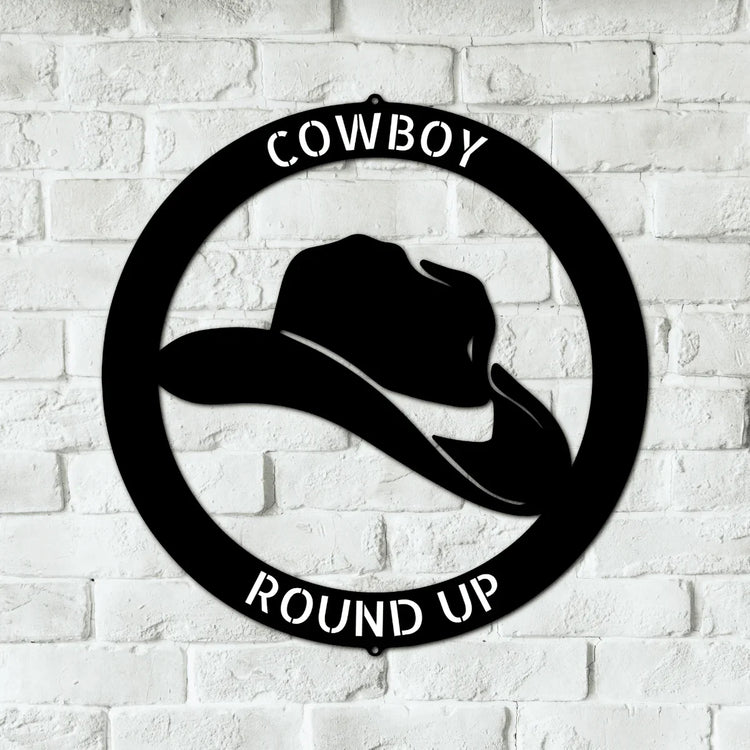 Cowboy Personalized Gifts - Custom Metal Sign - GiFTiFY