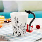 Creative Music Violin Style Guitar Ceramic Mug Coffee Tea Milk Stave Cups with Handle Coffee Mug Novelty Gifts - GiFTiFY