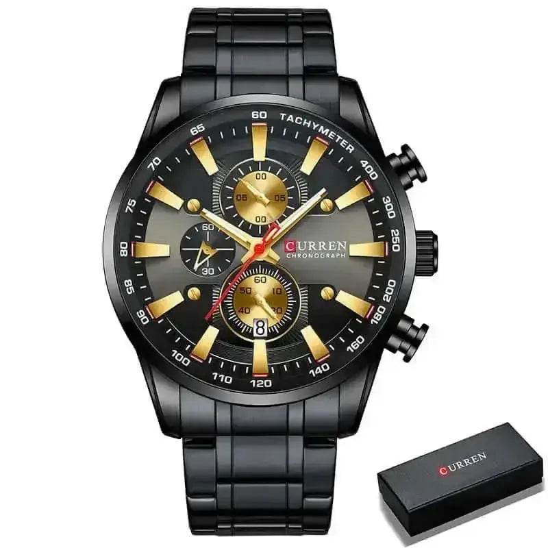 Curren Silver Blue Quartz Mens Watch - GiFTiFY