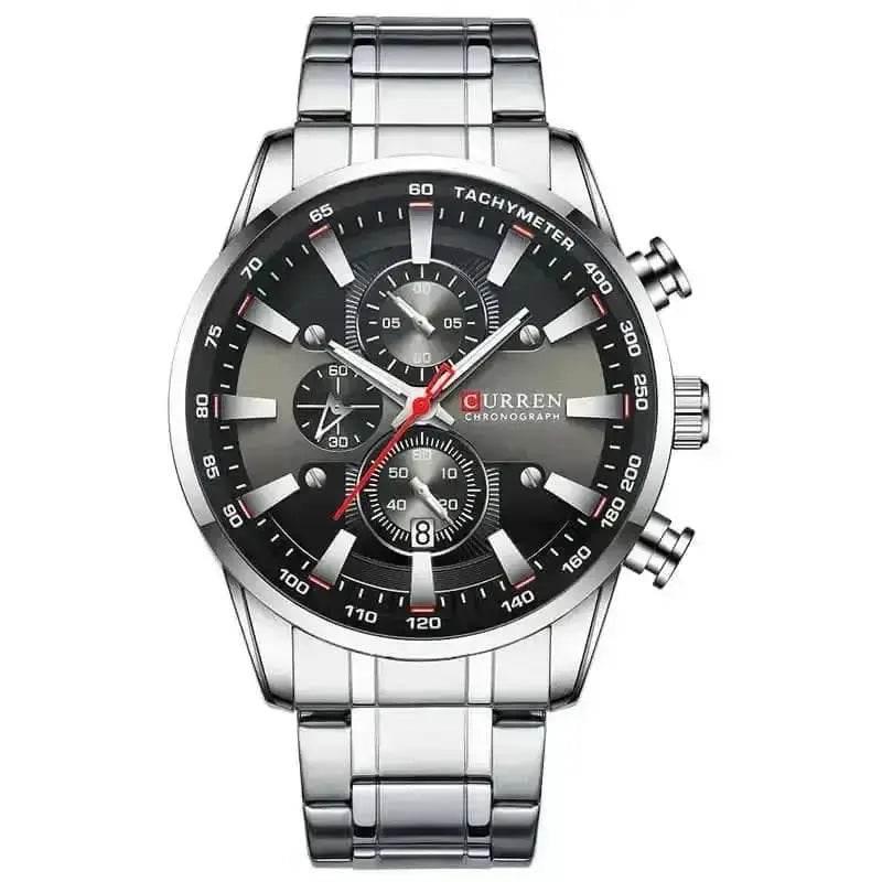 Curren Silver Blue Quartz Mens Watch men's Watches by VANA Trade