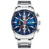 Curren Silver Blue Quartz Mens Watch - GiFTiFY