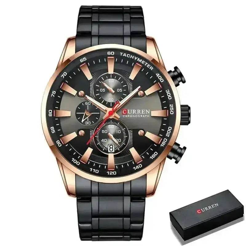 Curren Silver Blue Quartz Mens Watch - GiFTiFY