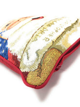 DaDa Bedding Naughty or Nice Santa Claus Christmas Woven Tapestry Throw Pillow Cover - 16" x 16"