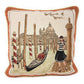 DaDa Bedding Postcard of Venice Italy Elegant Throw Pillow Cushion Cover, 18" 1-Piece
