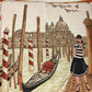 DaDa Bedding Postcard of Venice Italy Elegant Throw Pillow Cushion Cover, 18" 1-Piece