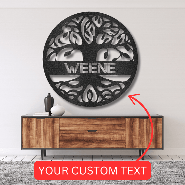 Tree of Life Sign - Custom Metal Sign, Family Tree, Wedding Present - GiFTiFY