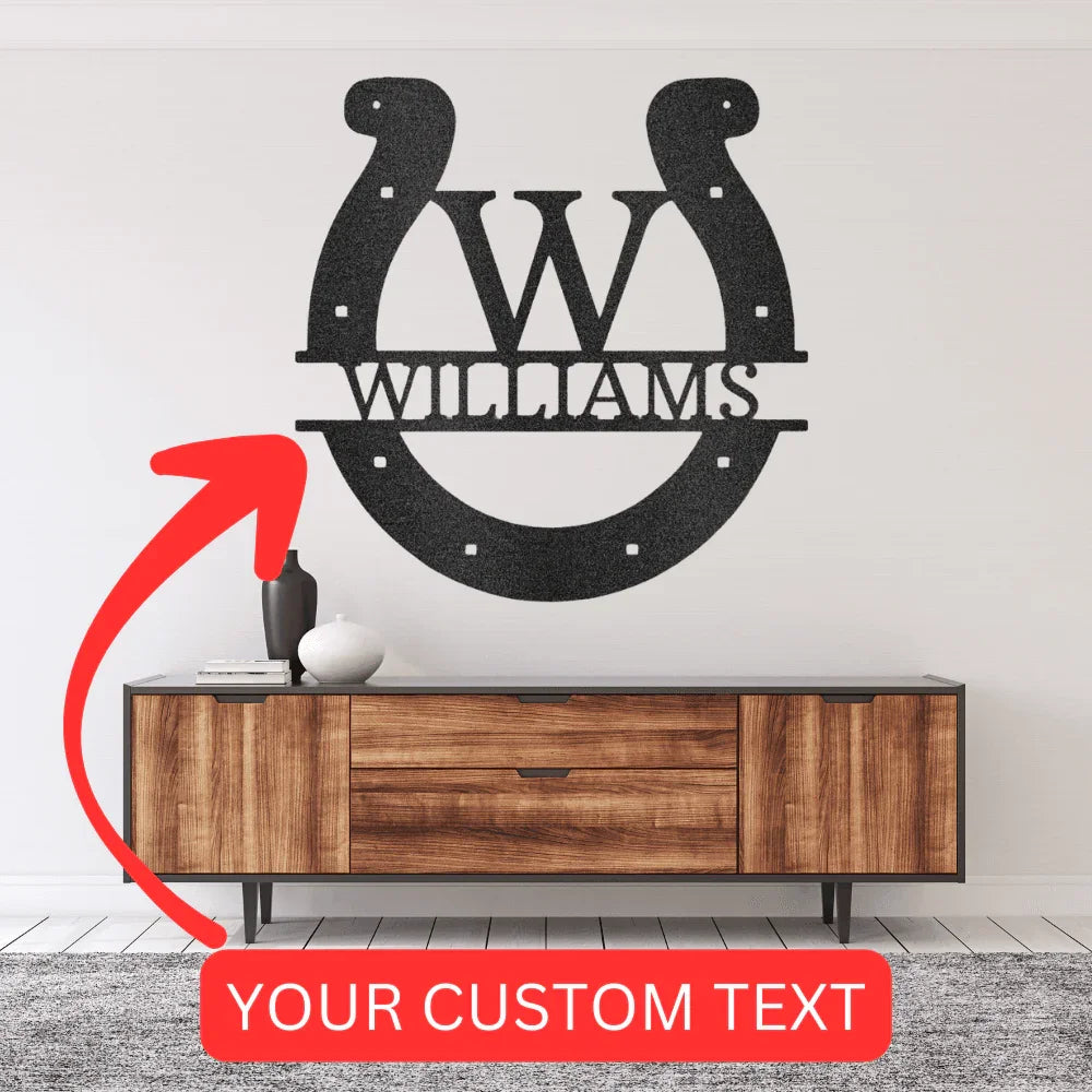 Horseshoe Personalized Gifts - Custom Metal Sign - GiFTiFY