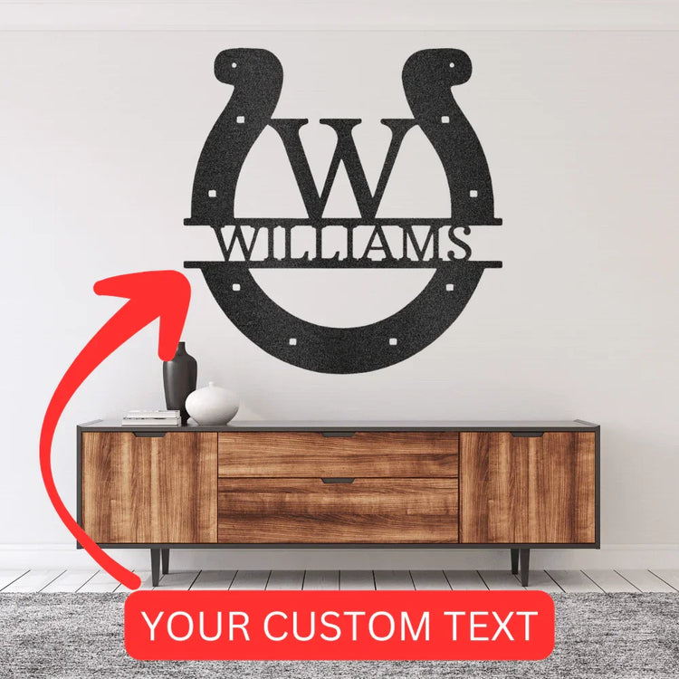 Horseshoe Personalized Gifts - Custom Metal Sign - GiFTiFY