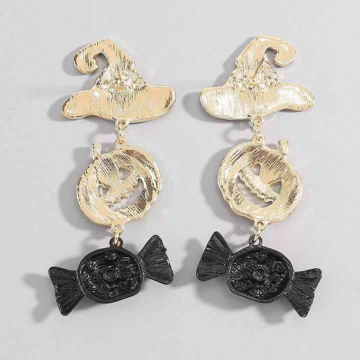 Halloween 18K Gold-Plated Alloy Pumpkin Earrings - GiFTiFY