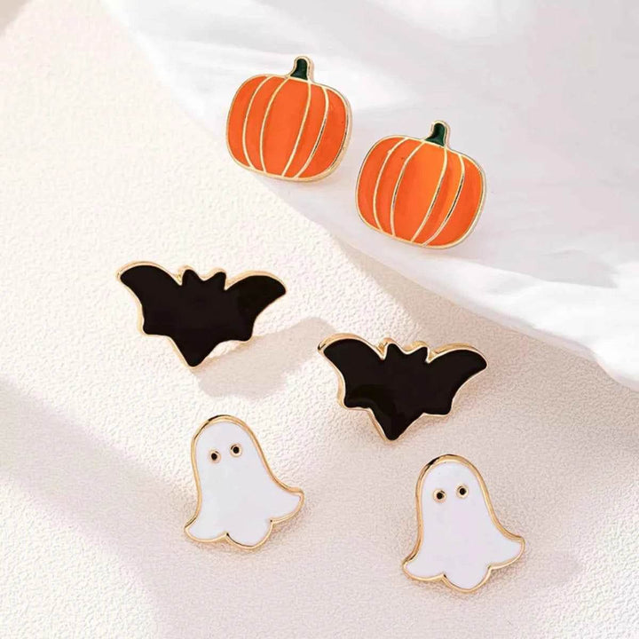 3-Pair Halloween Stud Earrings - GiFTiFY