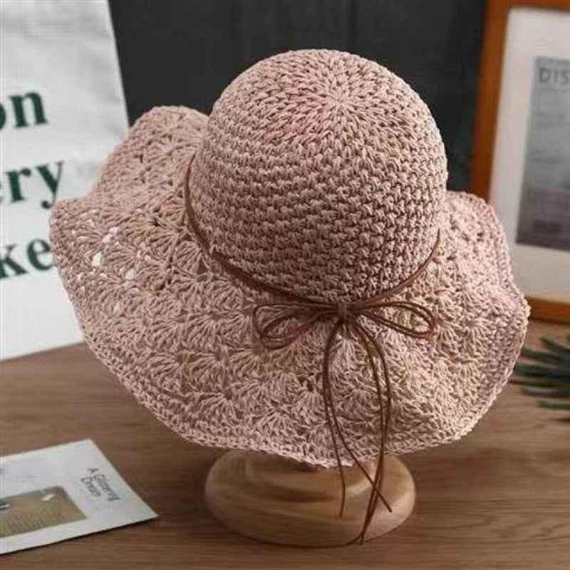 Fashionable Handmade Crochet Straw Hat Womenswear by CJ