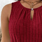 Plus Size Ribbed Knit Keyhole Tank Top