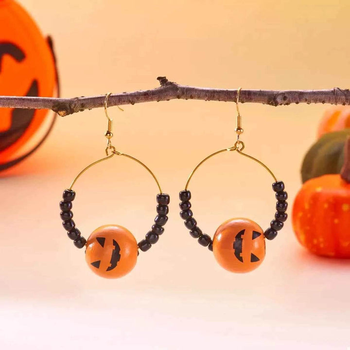 18K Gold-Plated Halloween Bead Earrings - GiFTiFY
