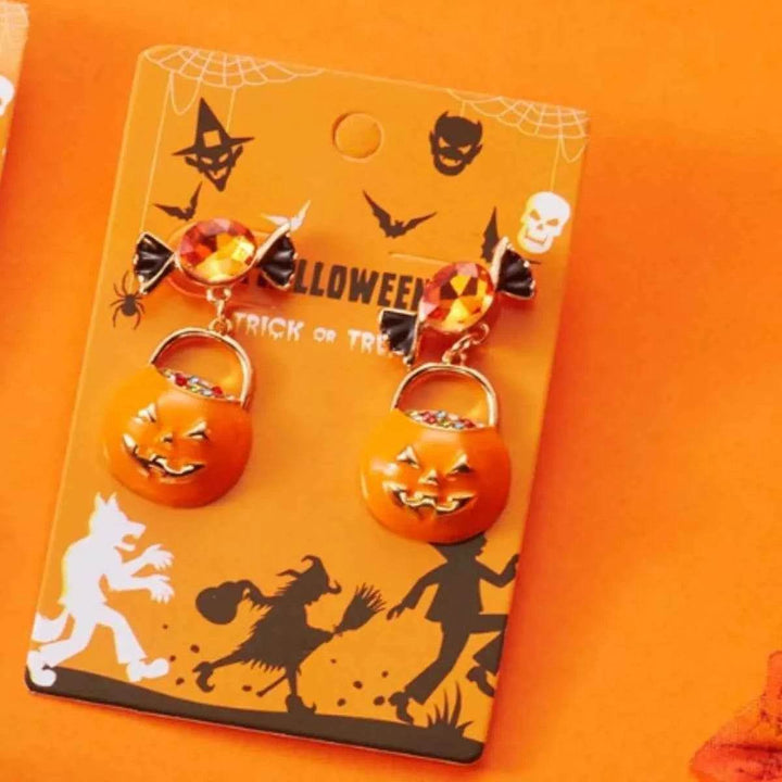 Halloween Pumpkin Drop Earrings - GiFTiFY