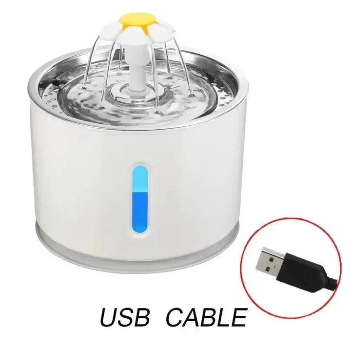Daisy Nozzle Pet Cat Water Fountain Stainless Steel - GiFTiFY