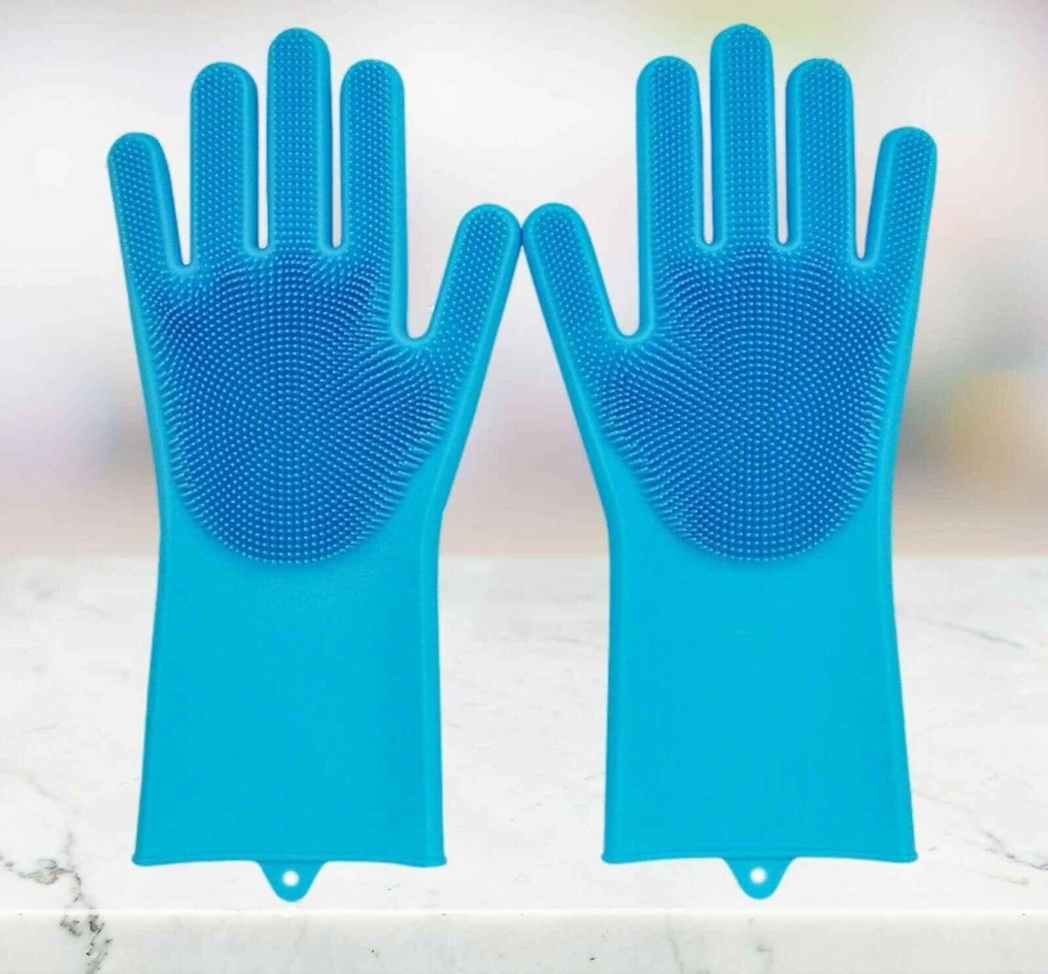 Pet Grooming Silicone Rubber Scrubber Cleaning Blue Color 2 in 1 - GiFTiFY