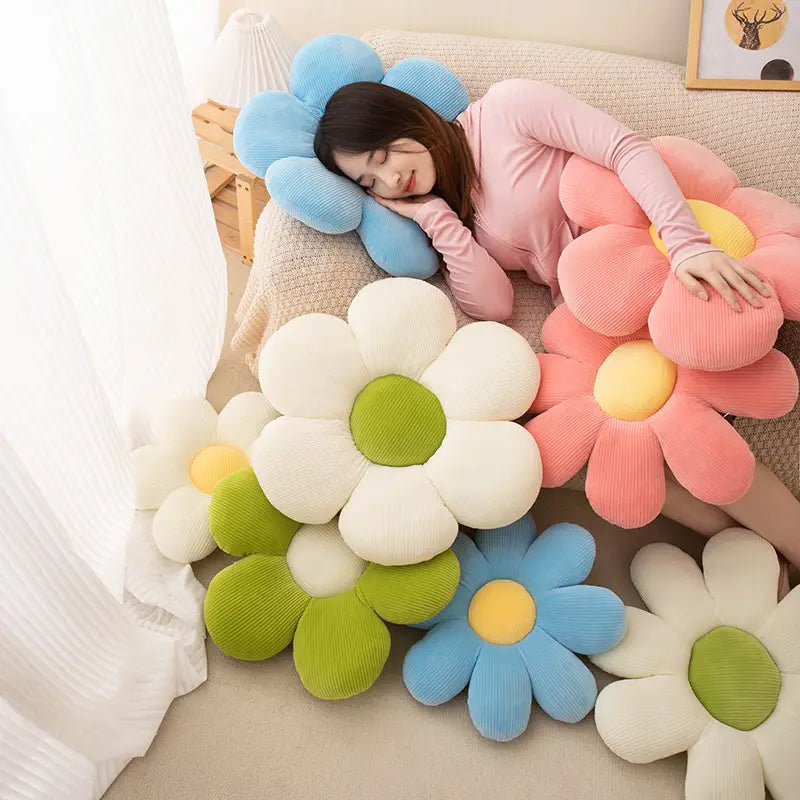 Sioloc Flower Pillow 19.6inch Flower Shaped Throw Pillow Cushion Flower Floor Pillow,Seating Cushion,Cute Room Decor &