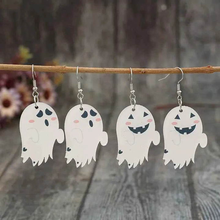 2 Piece Alloy Acrylic Ghost Dangle Earrings - GiFTiFY