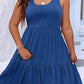 Plus Size Tiered Scoop Neck Tank Dress