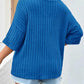 Plus Size V-Neck Ribbed Knit T-Shirt - GiFTiFY