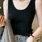 Plus Size Ribbed Scoop Neck Tank