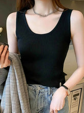 Plus Size Ribbed Scoop Neck Tank - GiFTiFY